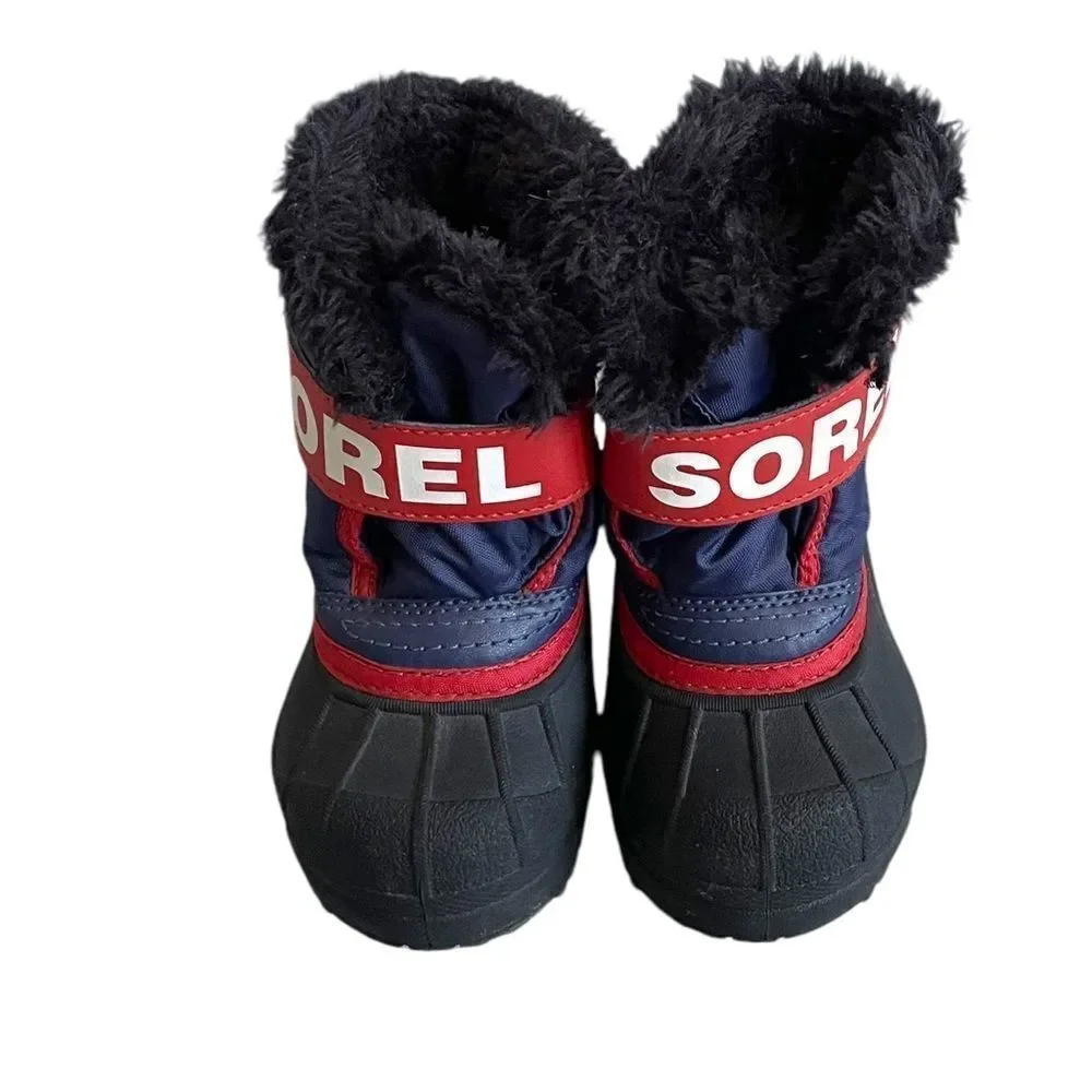 SOREL Baby Toddler Snow Commander Waterproof Winter Boot Red Blue Black 5